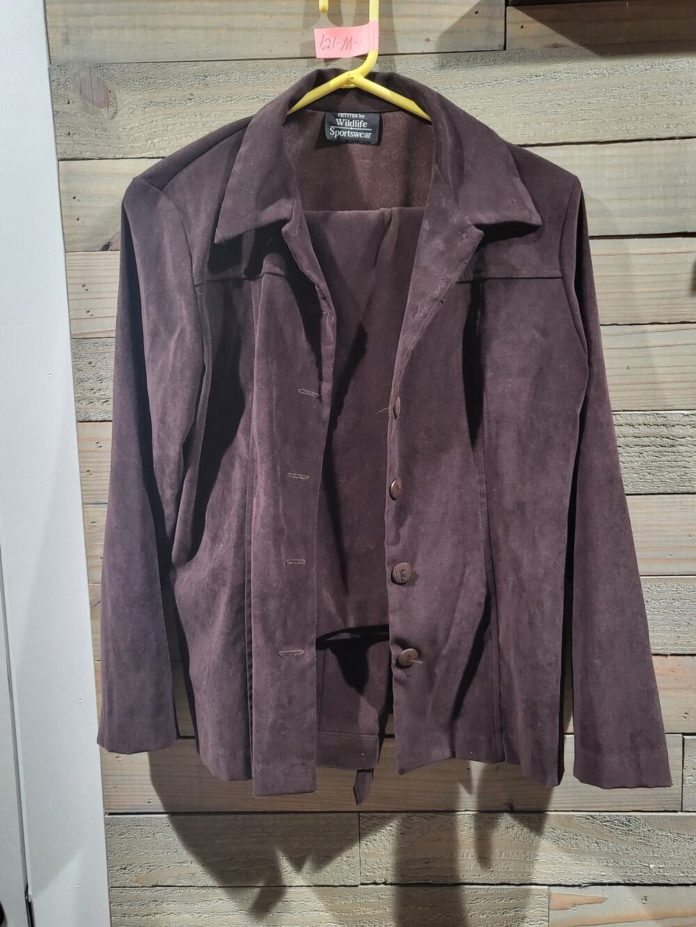 Vintage 1990s Petites By Wildlife Sportswear Brown Jacket & Pants Set MEDIUM
